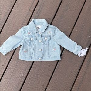 Baby B’gosh Floral Embroidered Denim Jacket – Size 6M | NWT